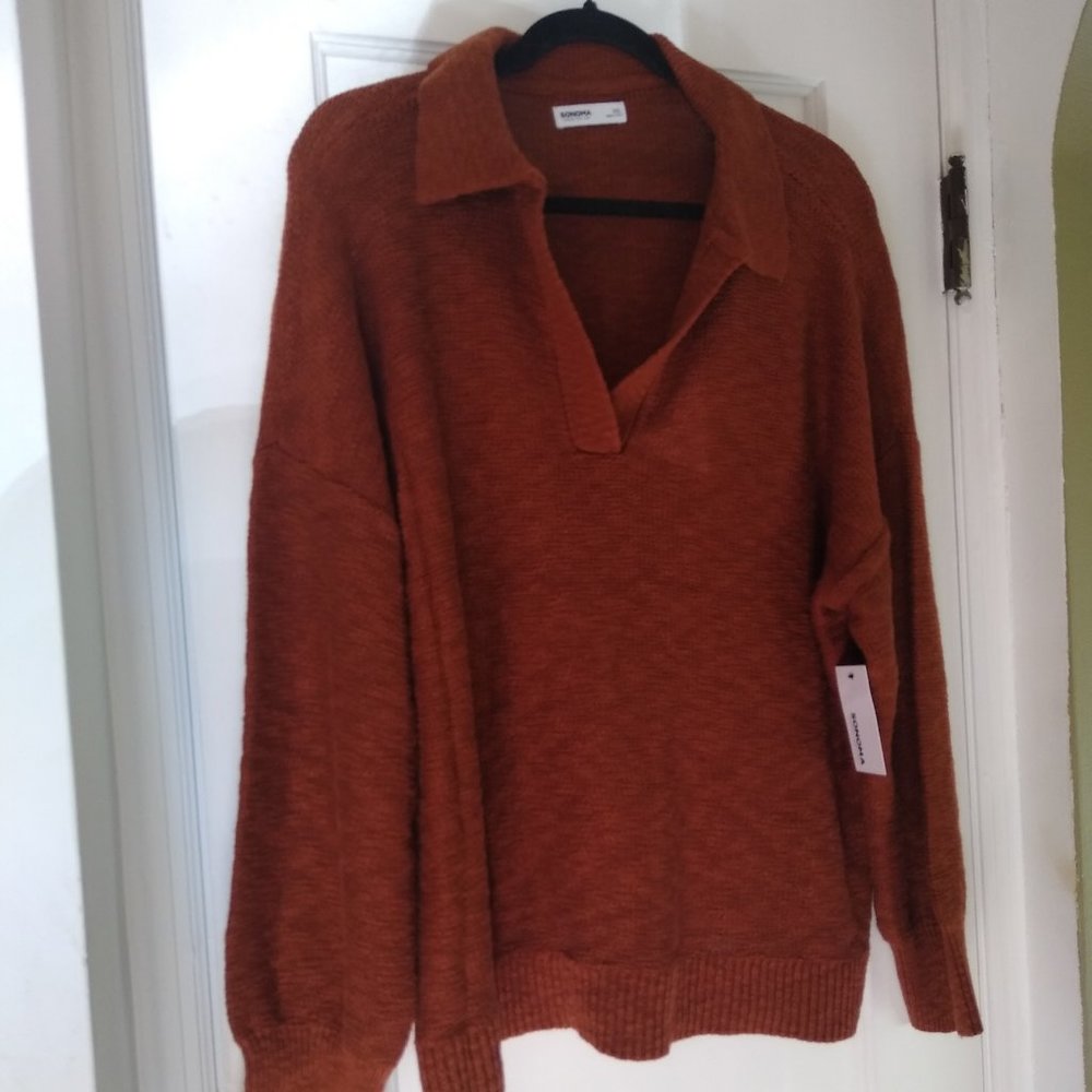 Sonoma Collared Sweater - Maple Brown - XXL